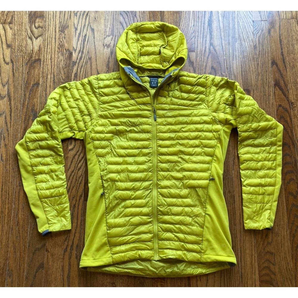 RAB Cirrus Flex 2.0 Hoody Mens Size Medium Puffer Jacket Yellow QIO-68